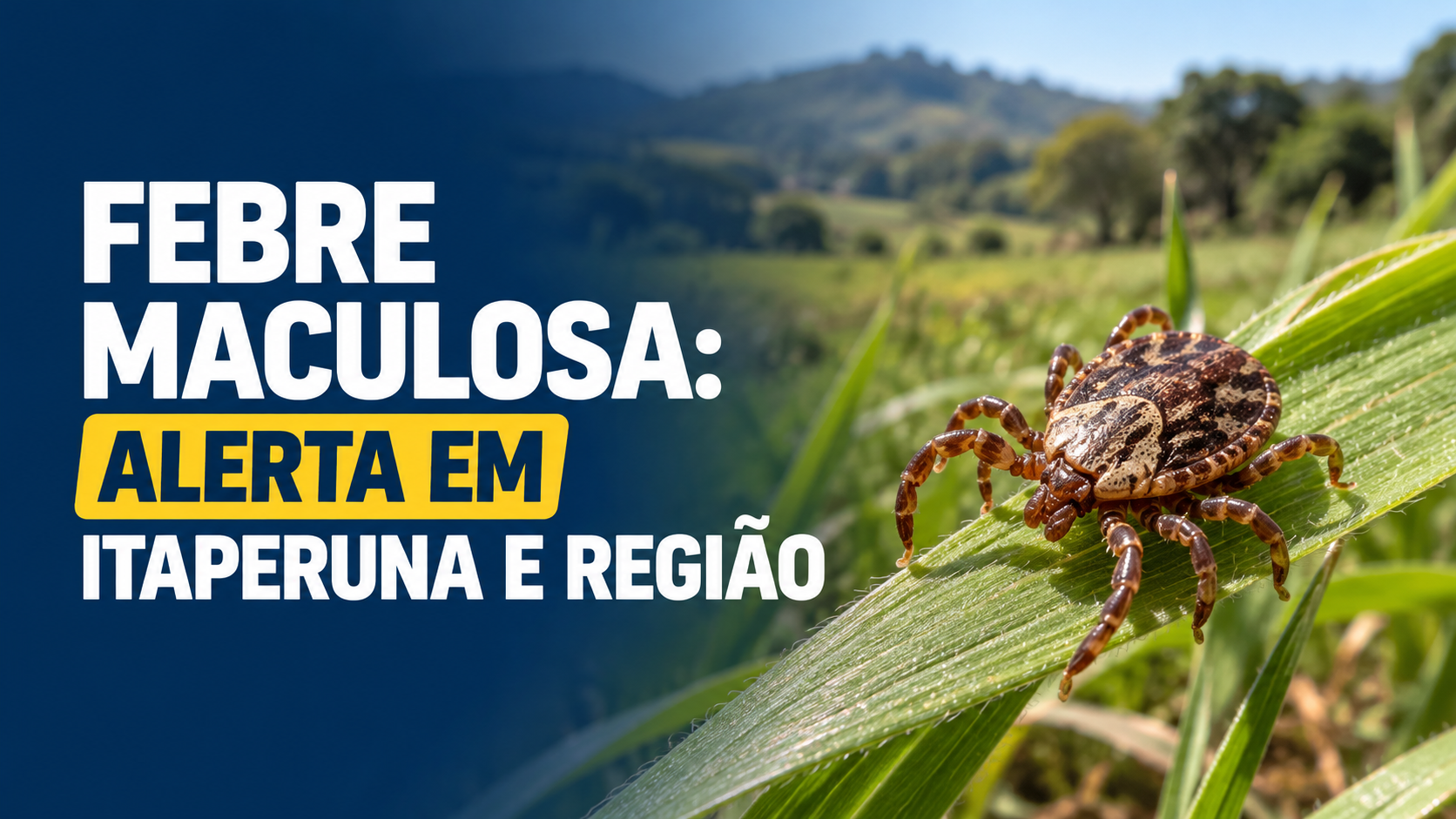 Alerta , Você conhece o Carrapato estrela? sabe o que é febre maculosa? Leia a matéria e tire todas as suas dúvidas